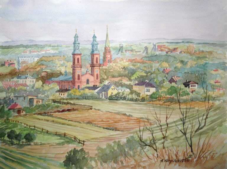 Widok-z-Kopca-Wyzwolenia-30x40-cm-akw.-2017